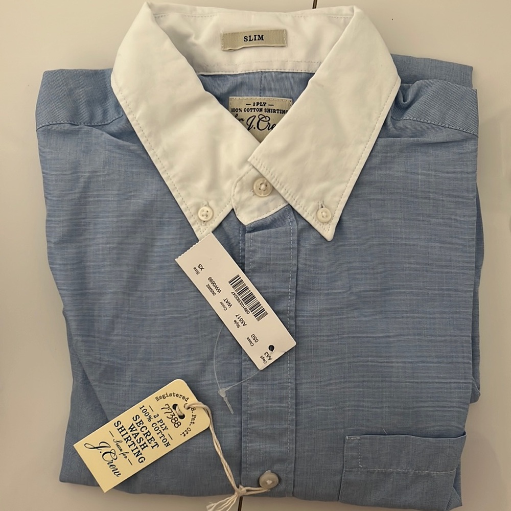 jcrew secret washed shirting